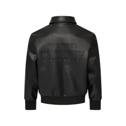 Black Nofs Leather Jacket Back