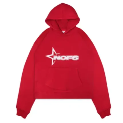 White and Red NOFS Hoodie
